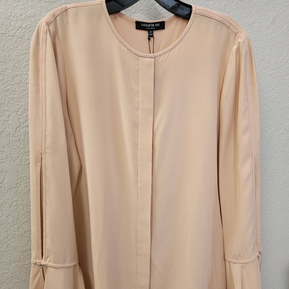 Lafayette 148 Shell Flower Top Size M Medium New with tags